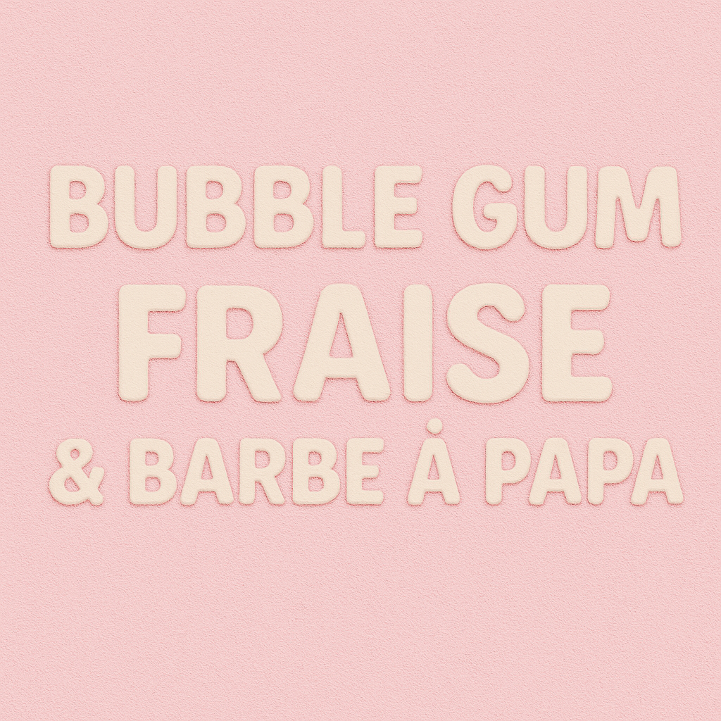 FONDANT GLACE | BUBBLE GUM FRAISE & BARBE À PAPA