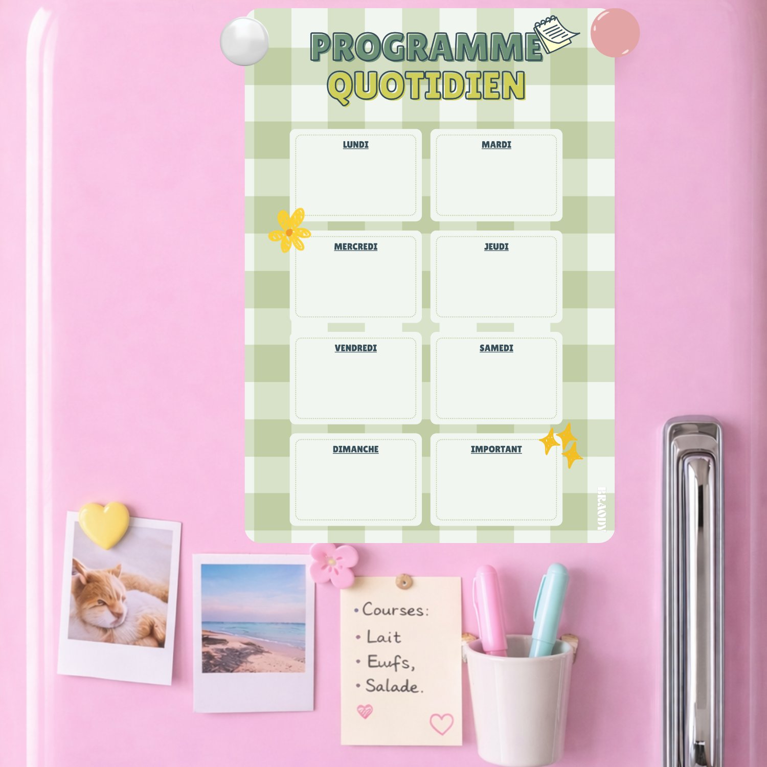 PLANNER - programme quotidien