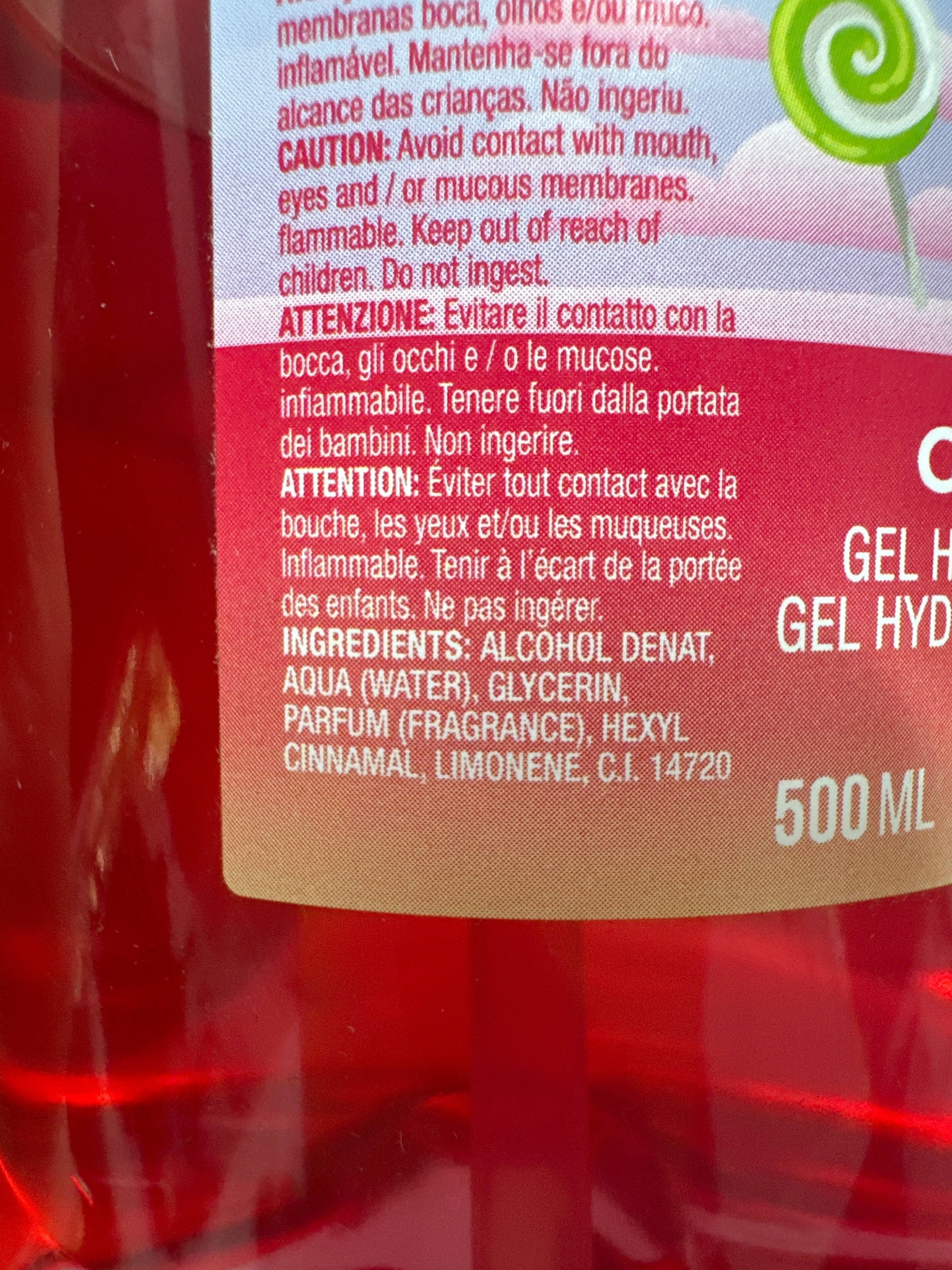 GEL HYDROALCOOLIQUE SUCETTE 🍭