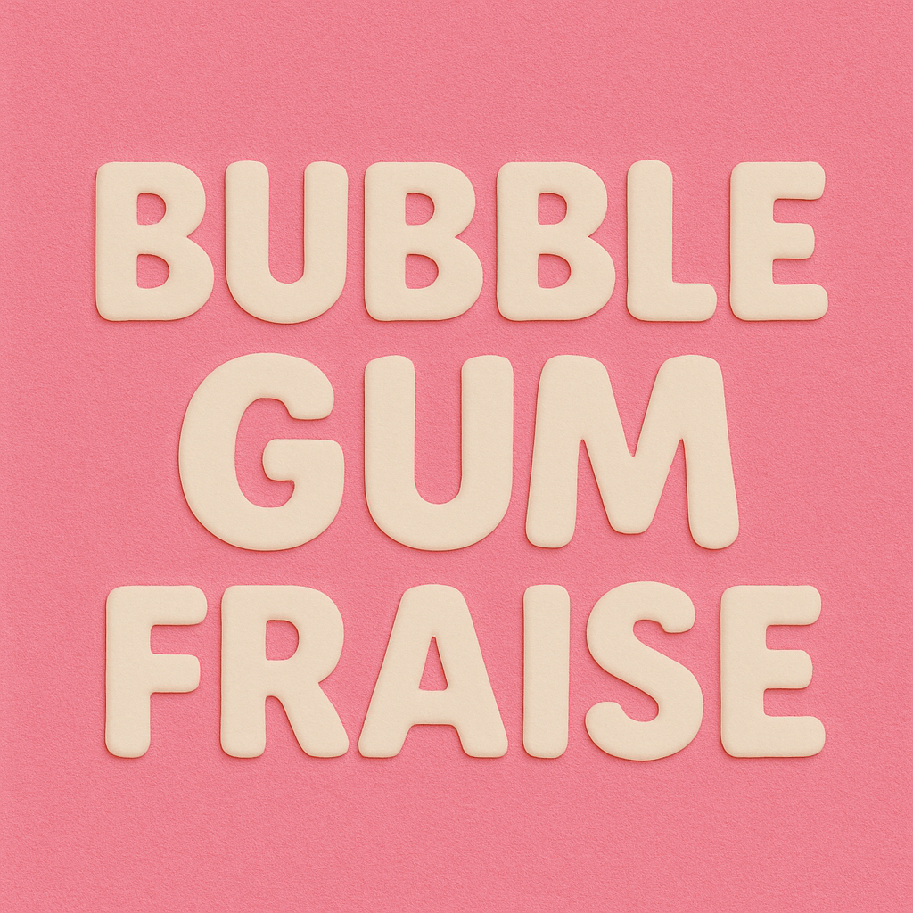 FONDANT BUBBLE GUM FRAISE 💗