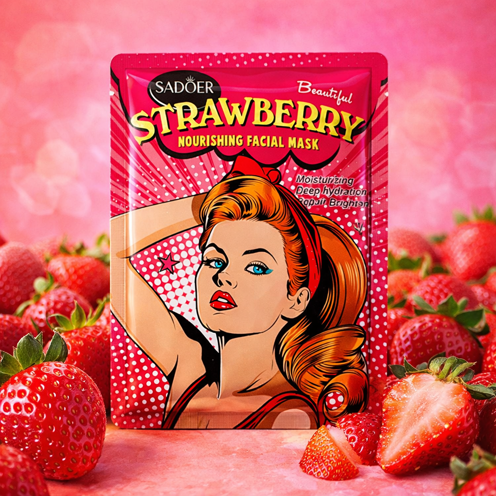 Masque Visage Fraise – Nutrition & Éclat Gourmand