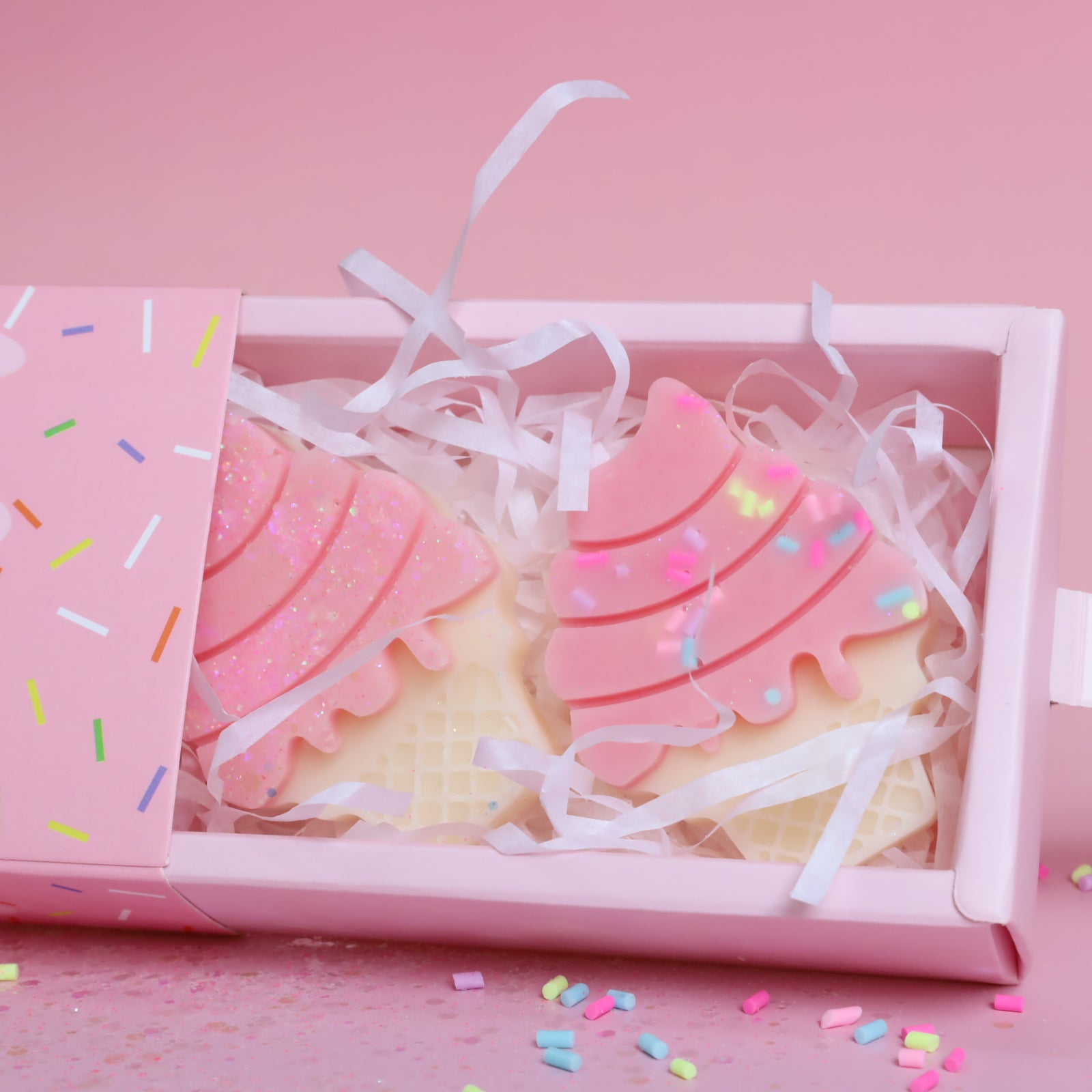 FONDANT GLACE | BUBBLE GUM FRAISE & BARBE À PAPA