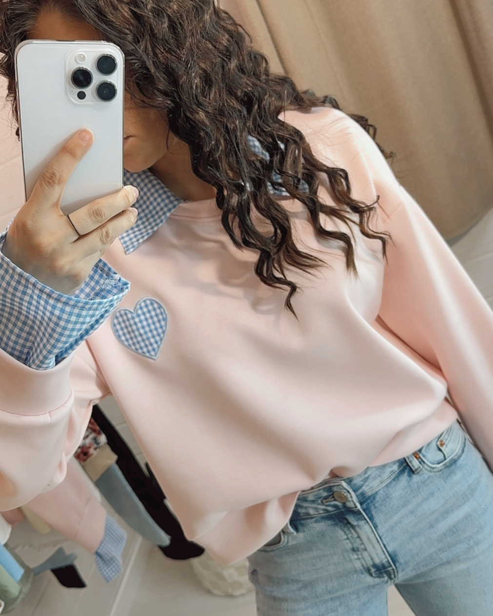 Sweat “Lya” – Cœur à Carreaux