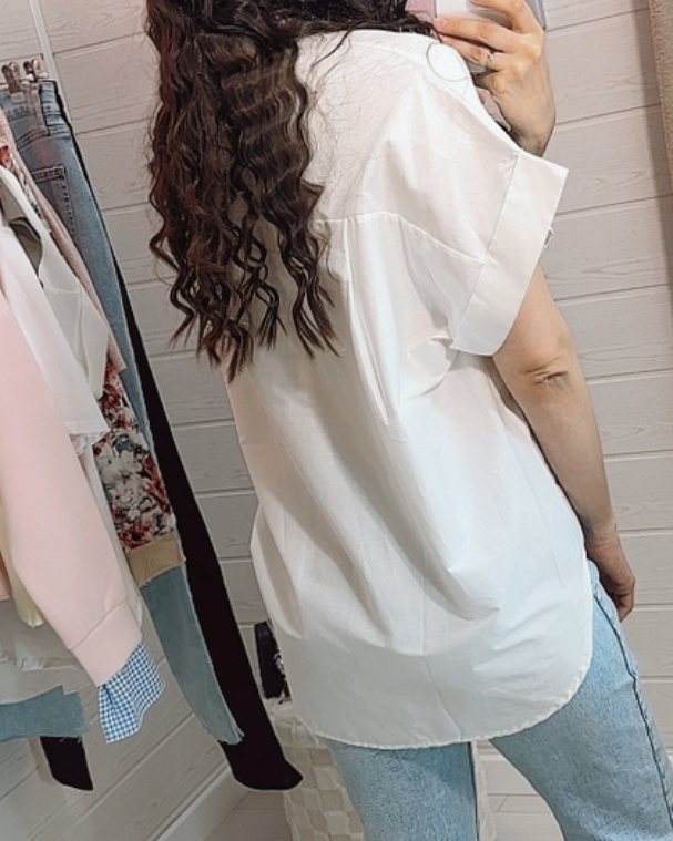 Chemise “Stella” – Oversize en Coton & Broche Étoile