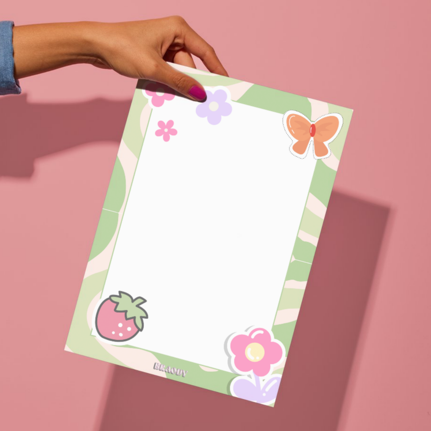 Carnet A5 - FLEURS & FRAISE