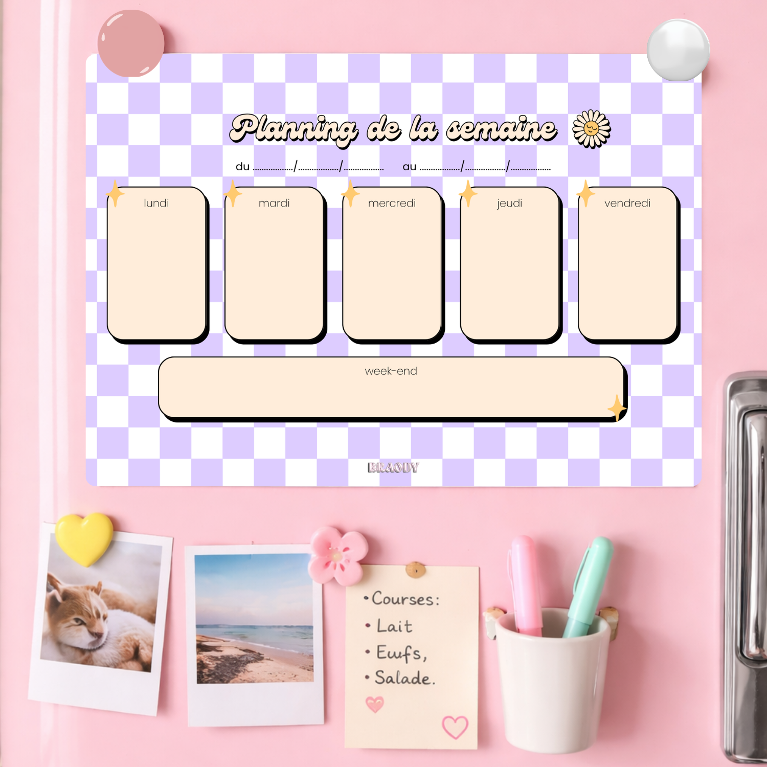 PLANNER - planning de la semaine