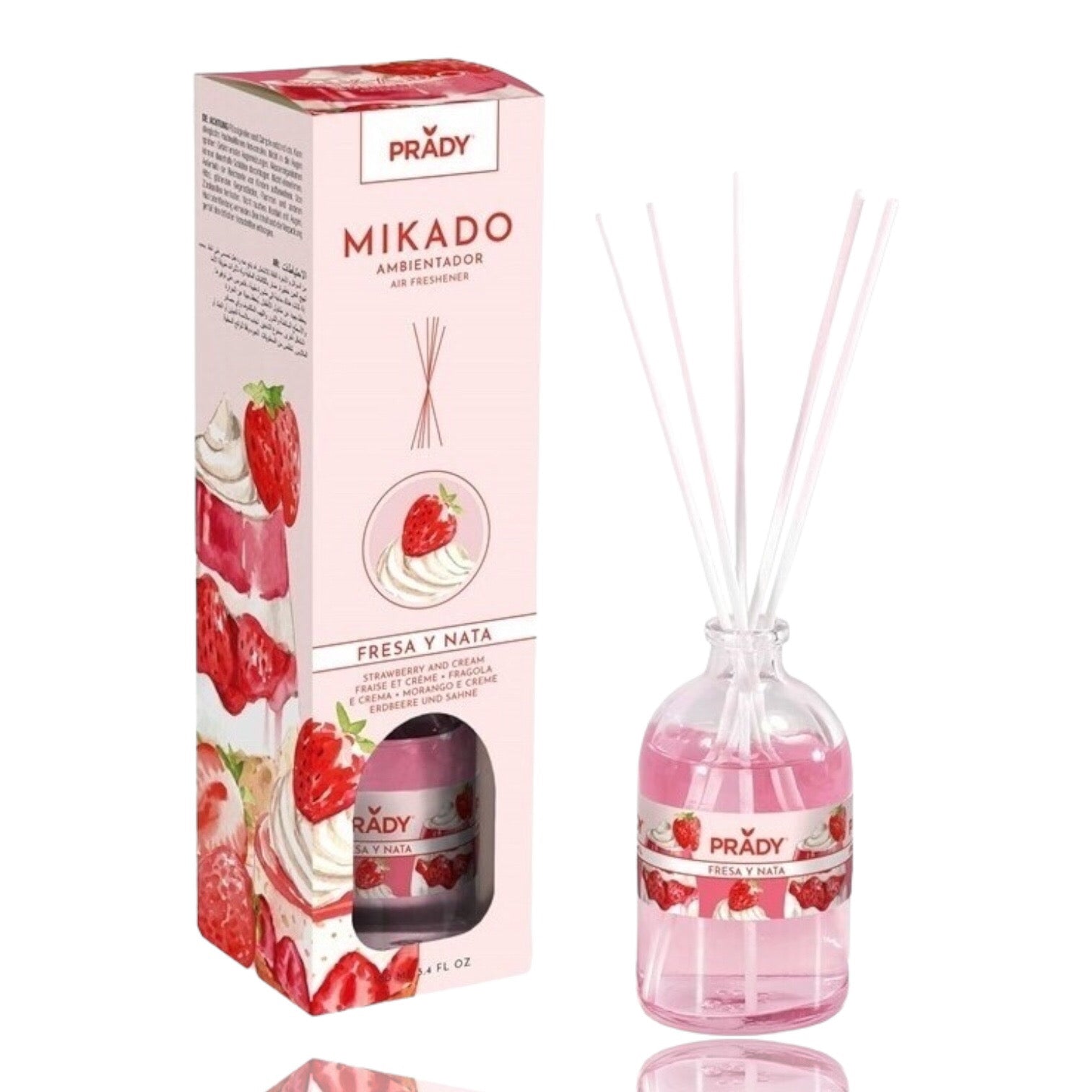 MIKADO D'AMBIANCE FRAISE ET CRÈME 🍓