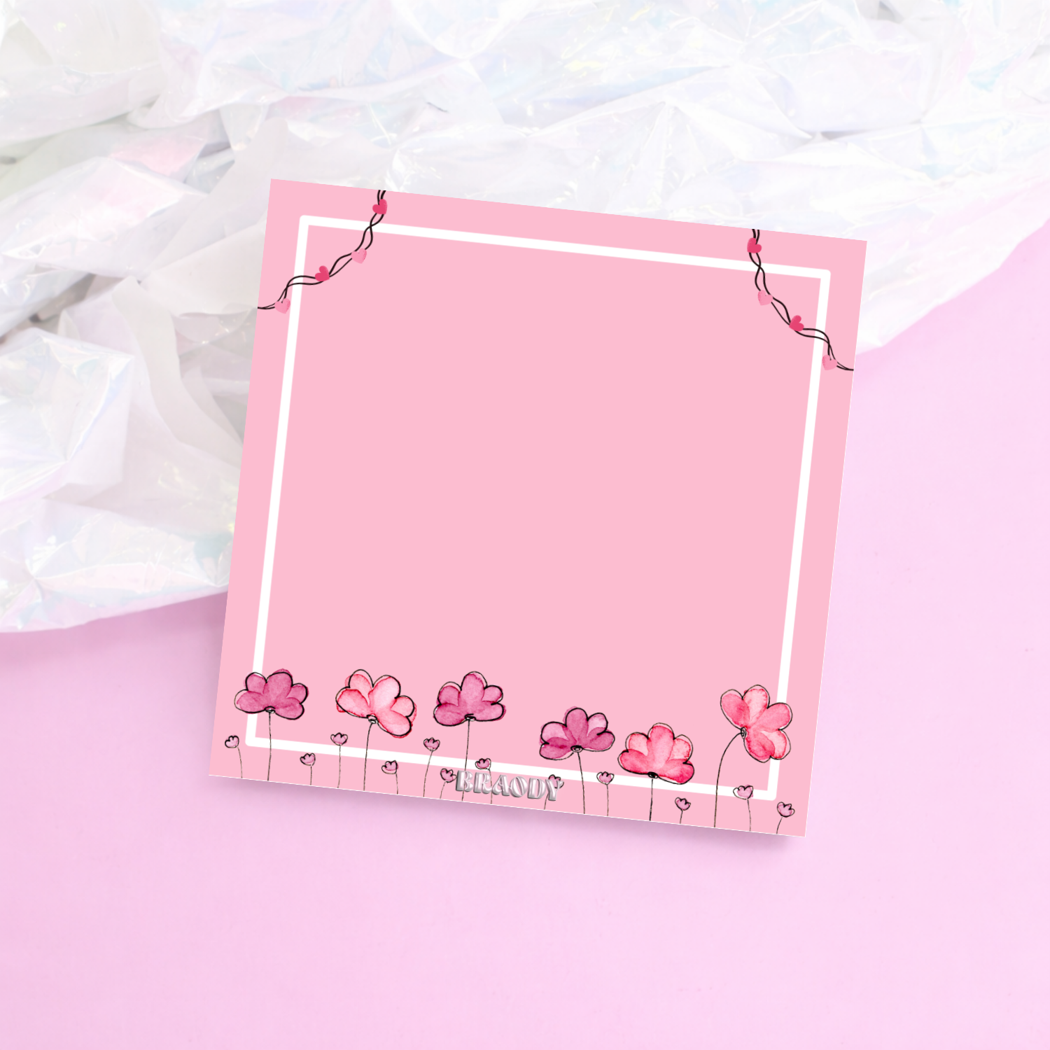 Carnet de Notes 9x9 – FLOWERS ROSE