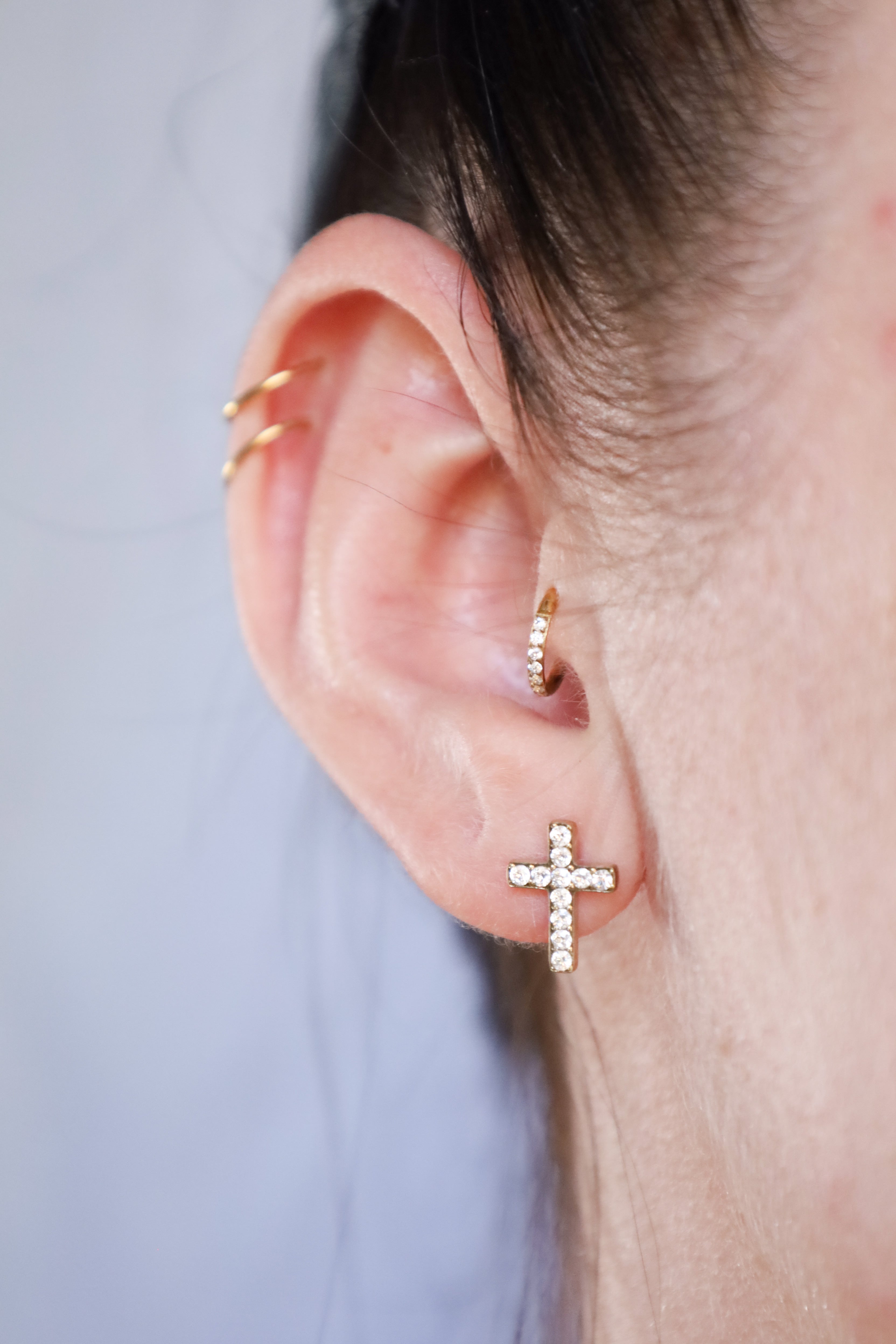 Boucles d'oreilles Croix