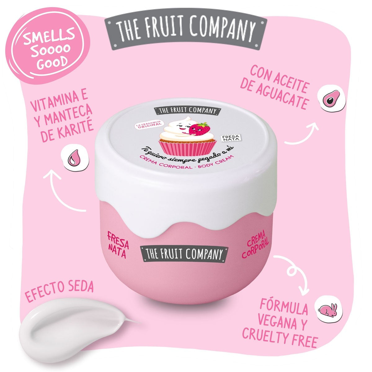 CRÈME CORPS EFFET SOIE FRAISE ET CRÈME 🍓