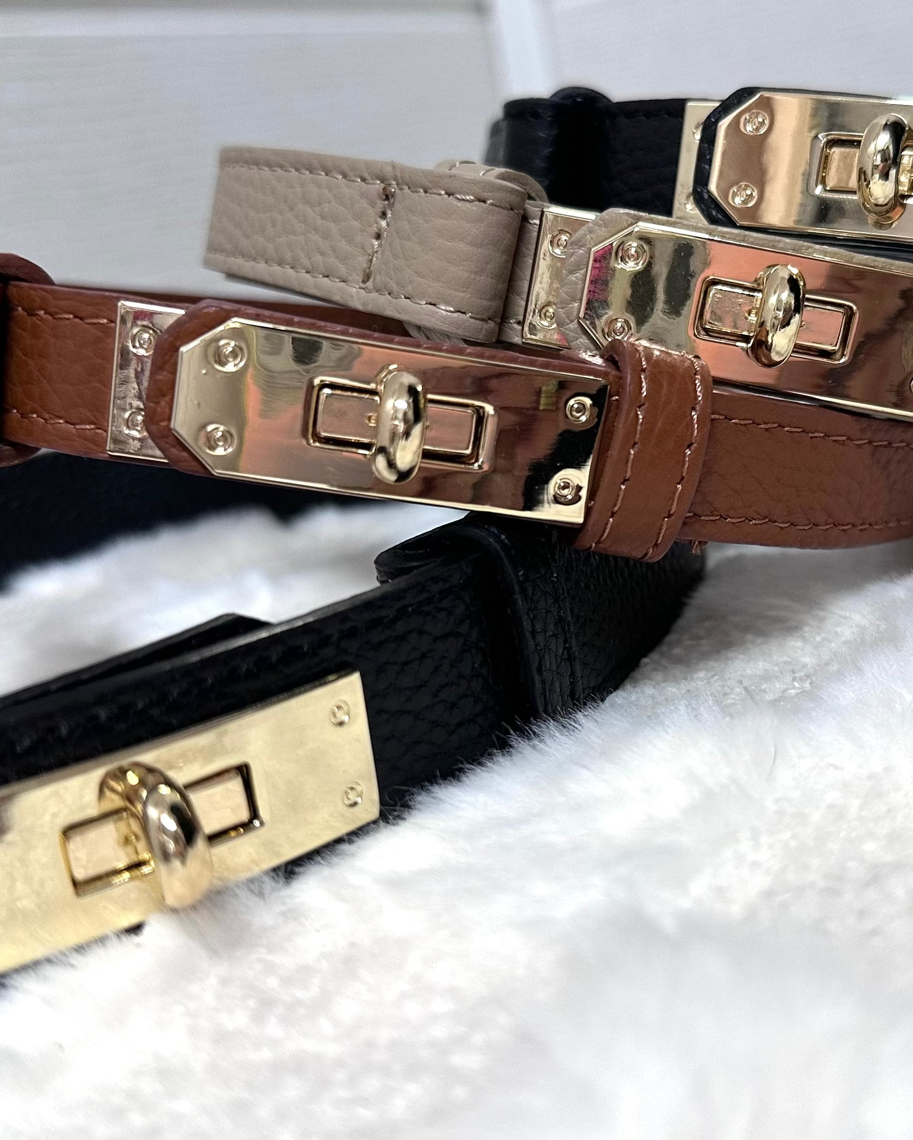 Ceinture “Lina” – Cuir Véritable Fabriquée en Italie
