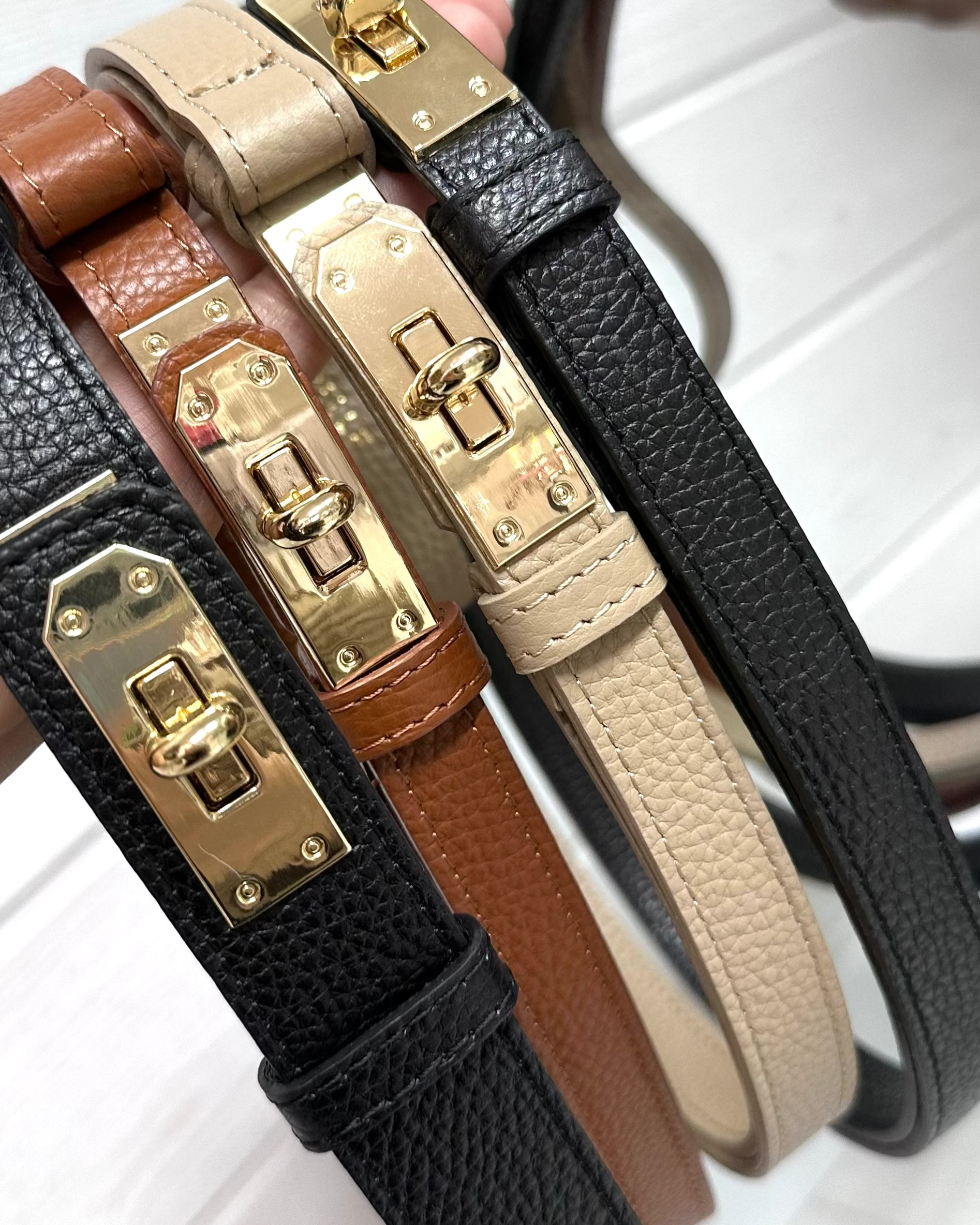 Ceinture “Lina” – Cuir Véritable Fabriquée en Italie