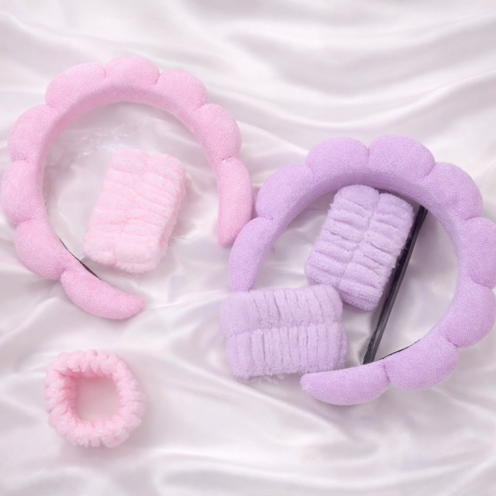 Set Démaquillage – Serre-Tête + 2 Bracelets