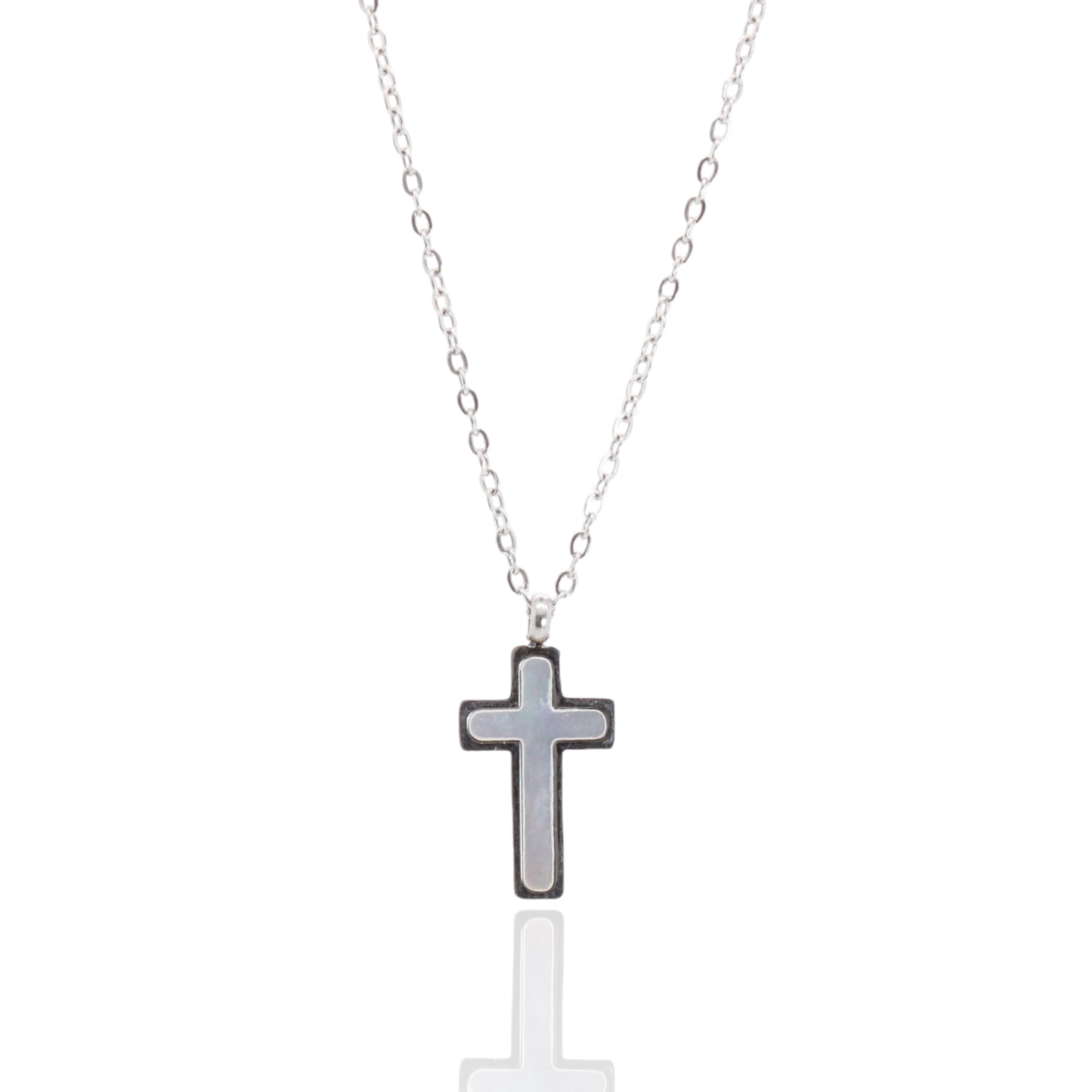 Pearly Cross Necklace 