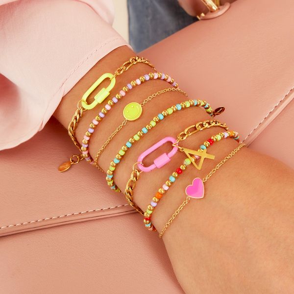 Colorful padlock bracelet